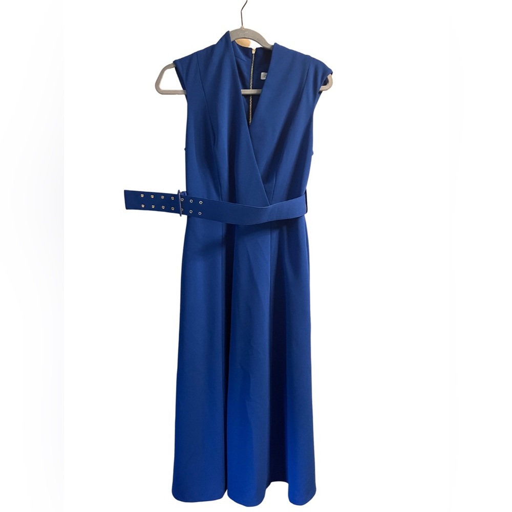 Calvin Klein Women’s Sheath Faux Wrap A-line Dress Size Small
